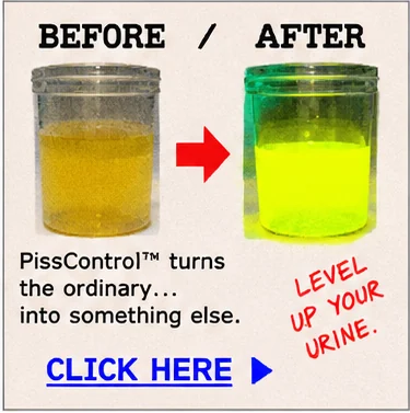 Fake ad: Before and after: level up your urine